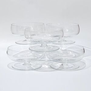 (6) Vntg 8oz Blown Glass Footed Dessert Bruxelles by Riedel Crystal Austria